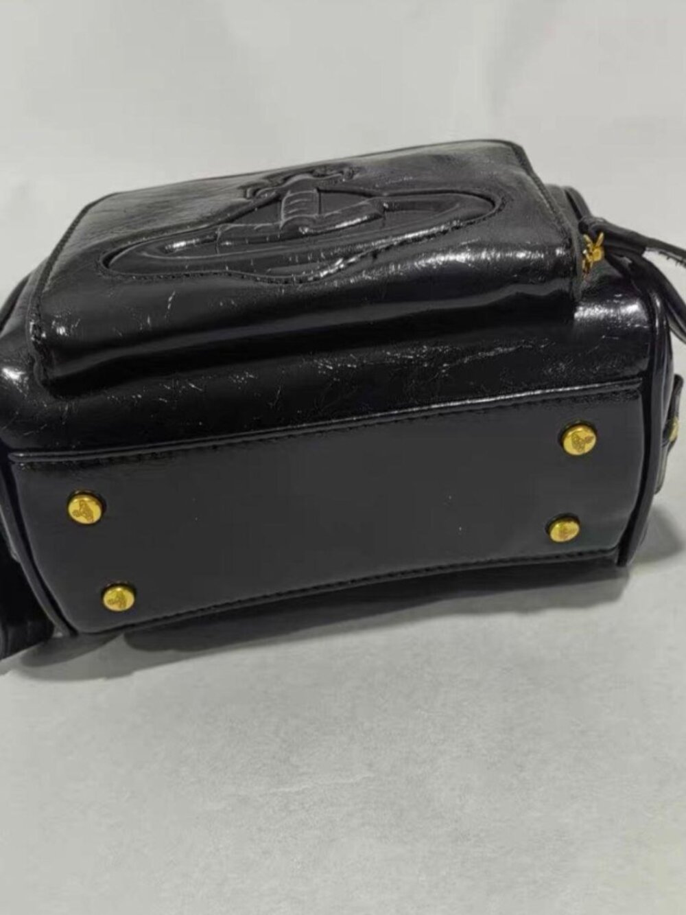 Vivienne Westwood Luxury Black Orb Bag Vintage Style Handbag Excellent Condition - Picture 2 of 4